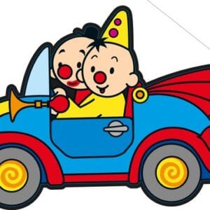 Bumba kussen in de vorm auto met bumba erin