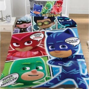PJMASK dekbedovertrek 1per 140x200cm 52%polyster 48% katoen