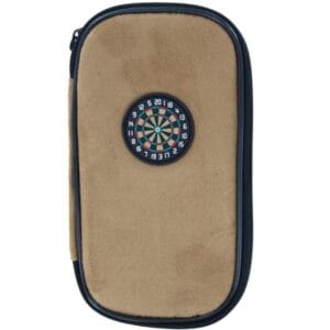 Dartsetui bruin met plastiek houder 20.50x11cm