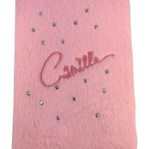 CAMILLE fluffy notebook A5 roze!