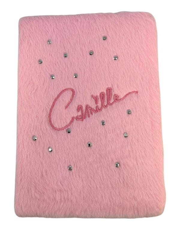 CAMILLE fluffy notebook A5 roze!
