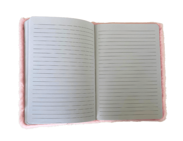 CAMILLE fluffy notebook A5 roze! - Afbeelding 2