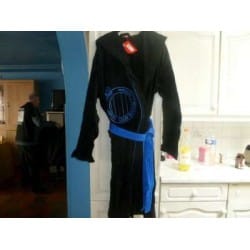 Club Brugge badjas met kap smal