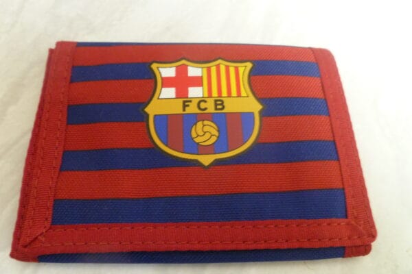 Barcelona portefeuille met strepen 12x9cm