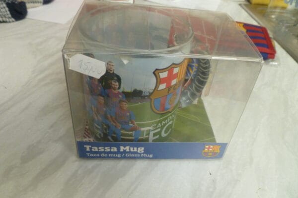 Barcelona moka tas met spelers erop