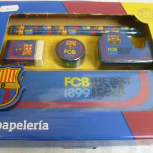 Barcelona schoolset stylodoos gom scherpers plaklint 2 potloden