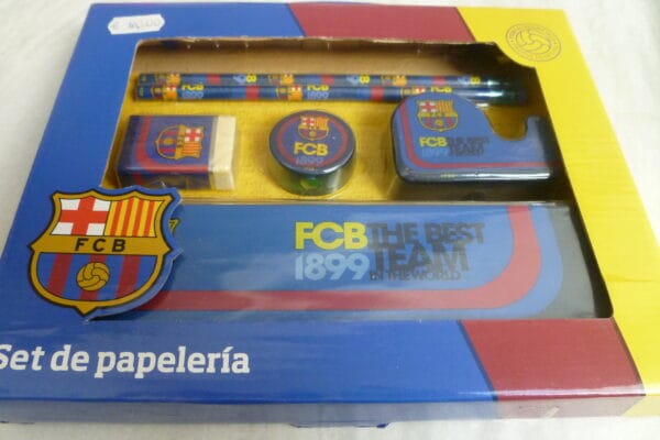 Barcelona schoolset stylodoos gom scherpers plaklint 2 potloden