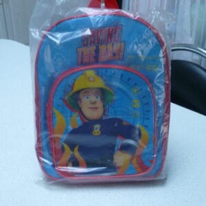 Sam de brandweer man rugzak sam001033 red 31x25cm 1 groot vak en voorzakje