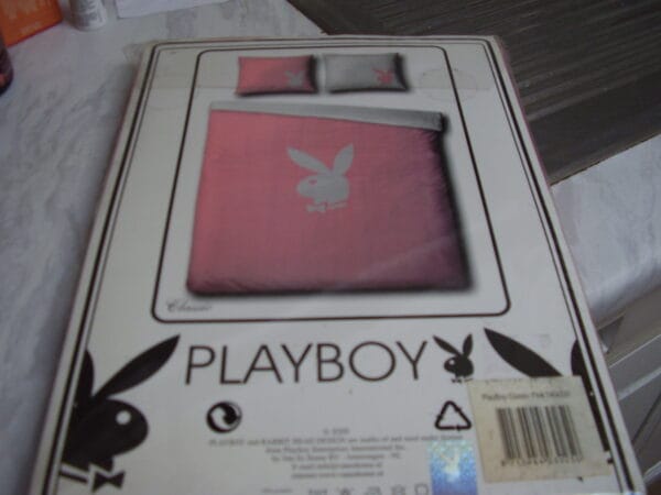 Play boy dekbedovertrek 1 pers roos 140x200cm polysters