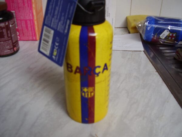 Barcelona aluminium drinkfles geel
