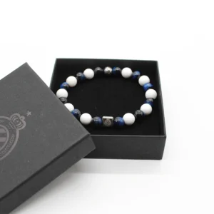 Club Brugge armband met wit parels