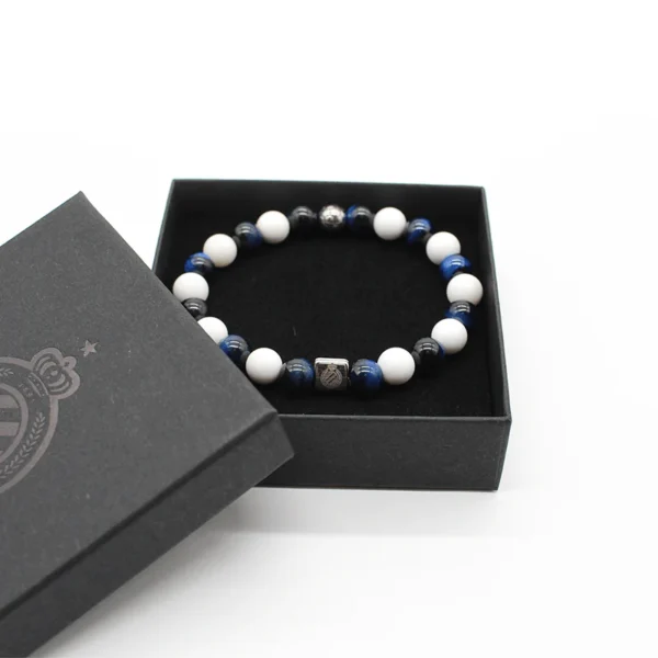 Club Brugge armband met wit parels
