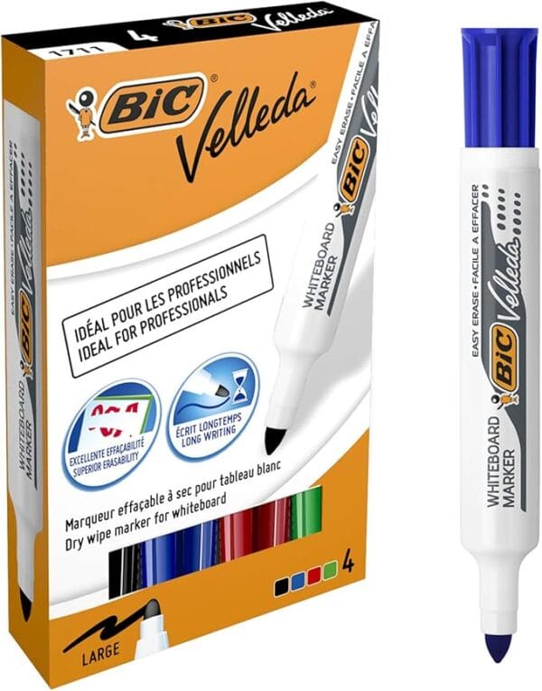 Bic velleda 4 kleueren white board