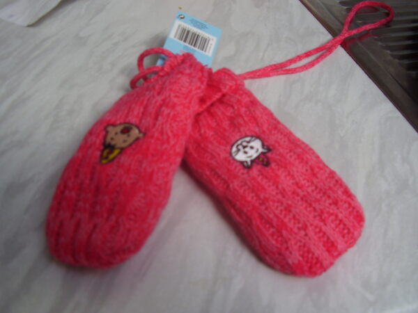 Bumba wanten one sixe met koord roze