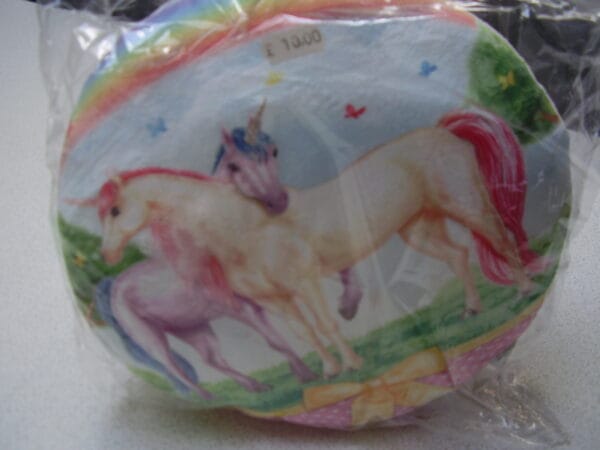 Paard rond kussen 27op27 cm