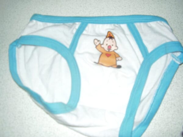 Bumba slips blauw met wit