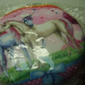 Paard kussen 27x26cm rond