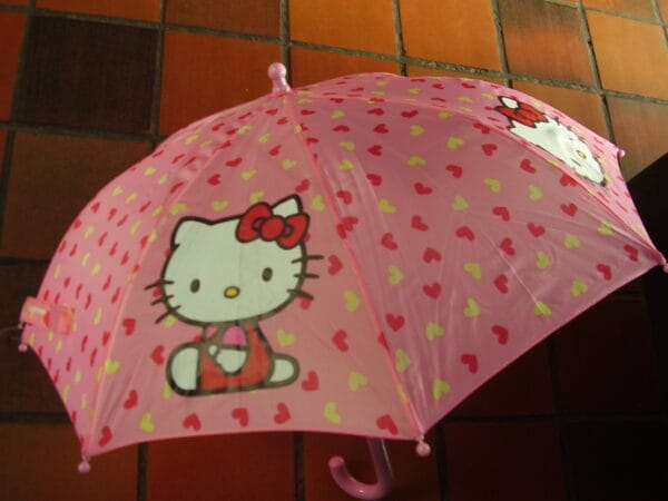 Hello Kitty paraplu roos