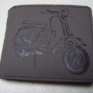 Vespa portefeuille grijs 10.50x9cm vakje voor kleine geld vak kaarten vak voor briefjes