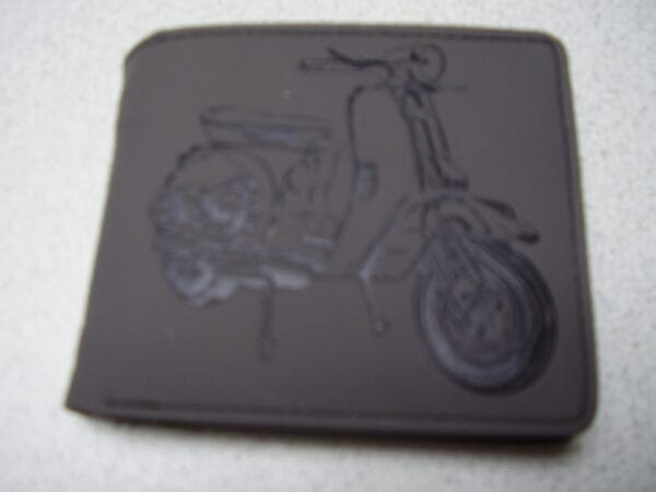 Vespa portefeuille grijs 10.50x9cm vakje voor kleine geld vak kaarten vak voor briefjes