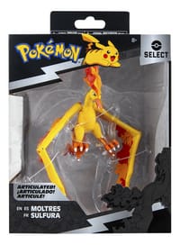 Pokemon select doos MOLTRES Met doorzichtige verstelbare sokkel om je figuur in de perfecte gevechtspositie te zetten! Meer dan 15 scharnierpunten! Zeer gedetailleerd. Fan van de animeserie of de game Pokémon? Breid je collectie uit met deze beweegbare Moltres-figuur en herbeleef legendarische gevechten of vind nieuwe avonturen uit! • Hoogte: 15 cm • Verzamel alle super beweegbare figuren van Pokémon!