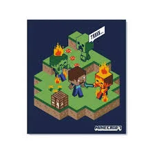 Minecraft fleece deken 100x140cm