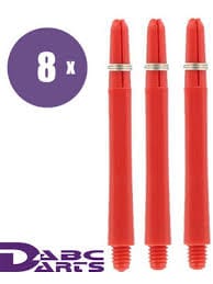 Darts shaft rood kort met een ringeltje