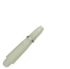 Darts shaft wit met ringeltje 28mm