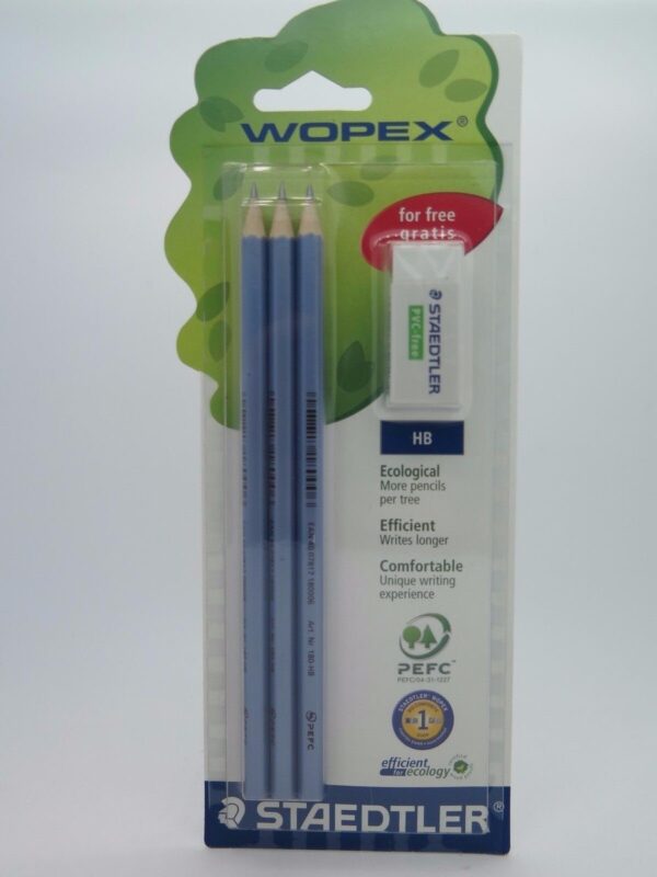Staedtler Wopex HB potloden en gom