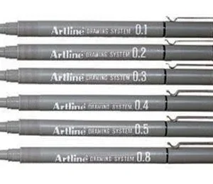 Artline pen 0.1 black drawing system