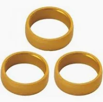 Target goud kleuring 1 set of 3 rings slot lock rings