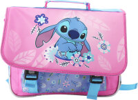 Stitch boekentas met voorzakje 31.5x41x15cm pink