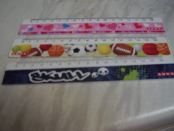 Kleine lat plastiek tot 16cm 3 stuks