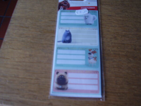 Pets schooletiketten
