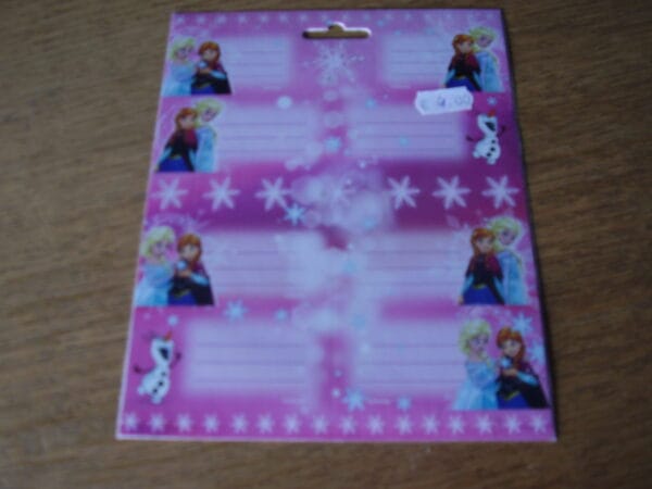 Frozen schooletiketten