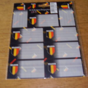 Belgium schooletiketten