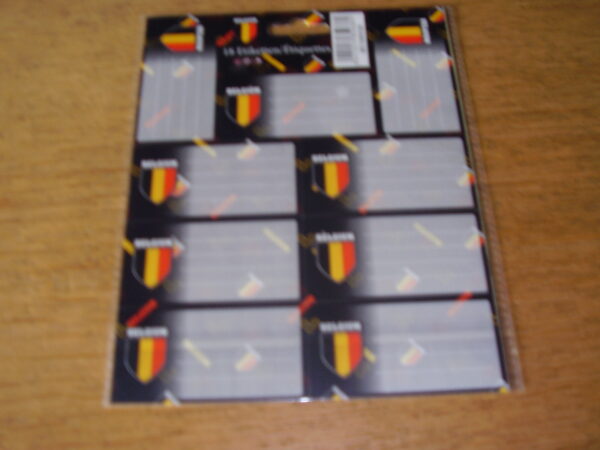 Belgium schooletiketten