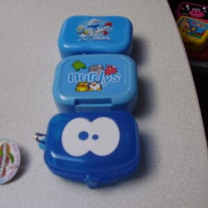 Koekjesdoos set 3 stuks smurfs fruit op nurdys