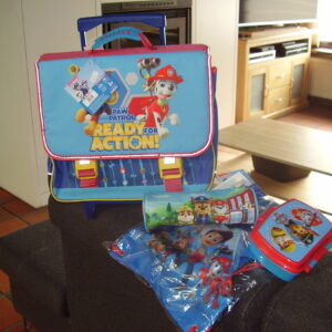 Paw Patrol gevulde trolley voor de lagere klas trolley brooddoos pennezak zwemzak