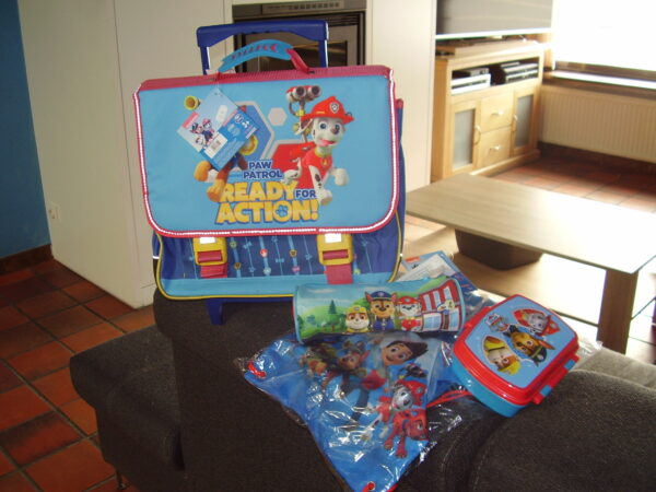 Paw Patrol gevulde trolley voor de lagere klas trolley brooddoos pennezak zwemzak