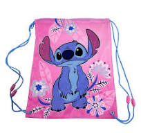 Stitch zwemzak 42x32cm roos hawaii