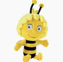 Maya de bije knuffel 20cm geel en zwart