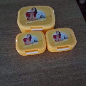 Samson en Marie 1 brooddoos en 2 koekjesdoos geel